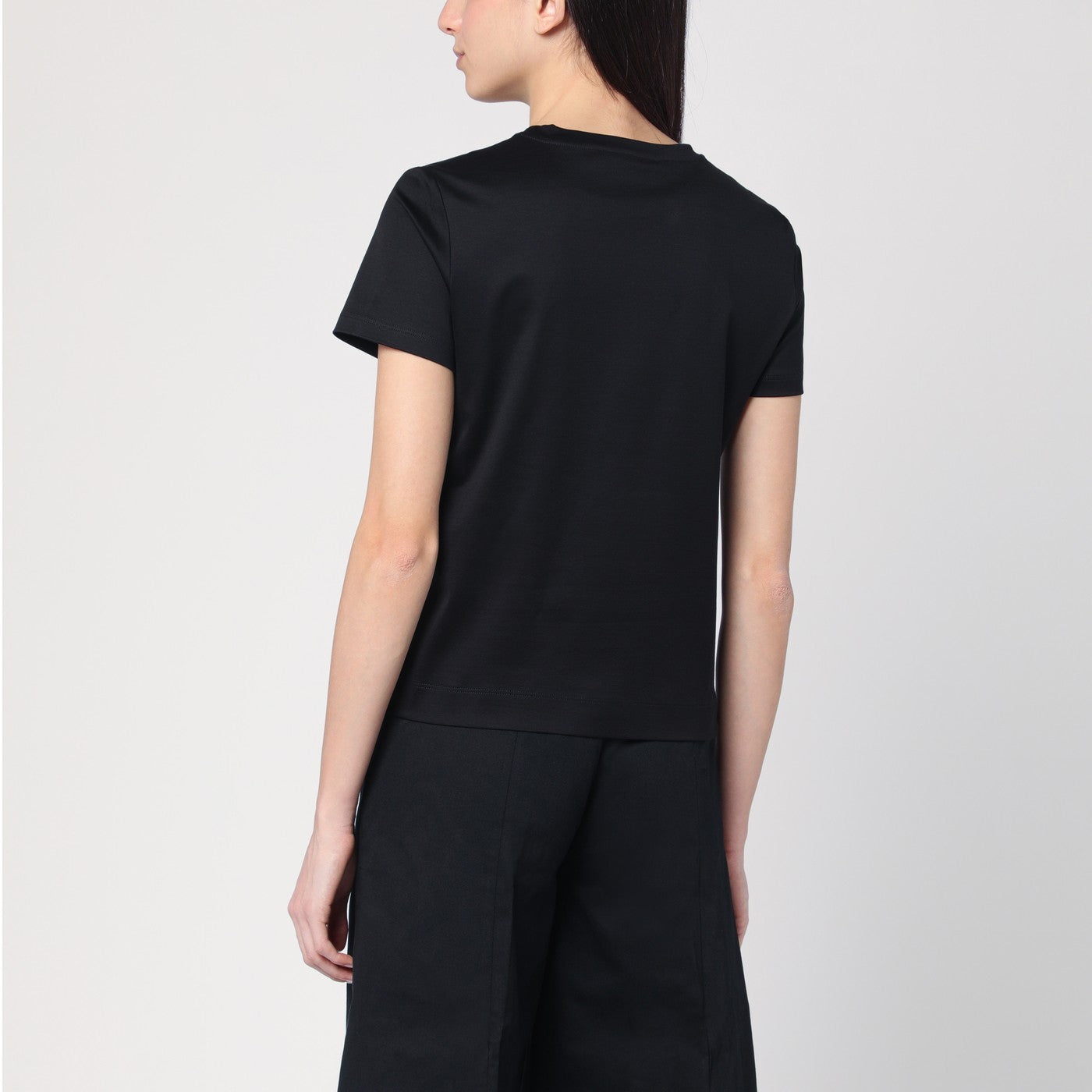Black cotton T-shirt