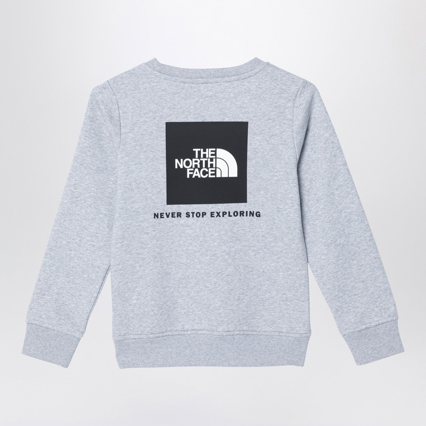 Grey plush cotton sweatshirt
