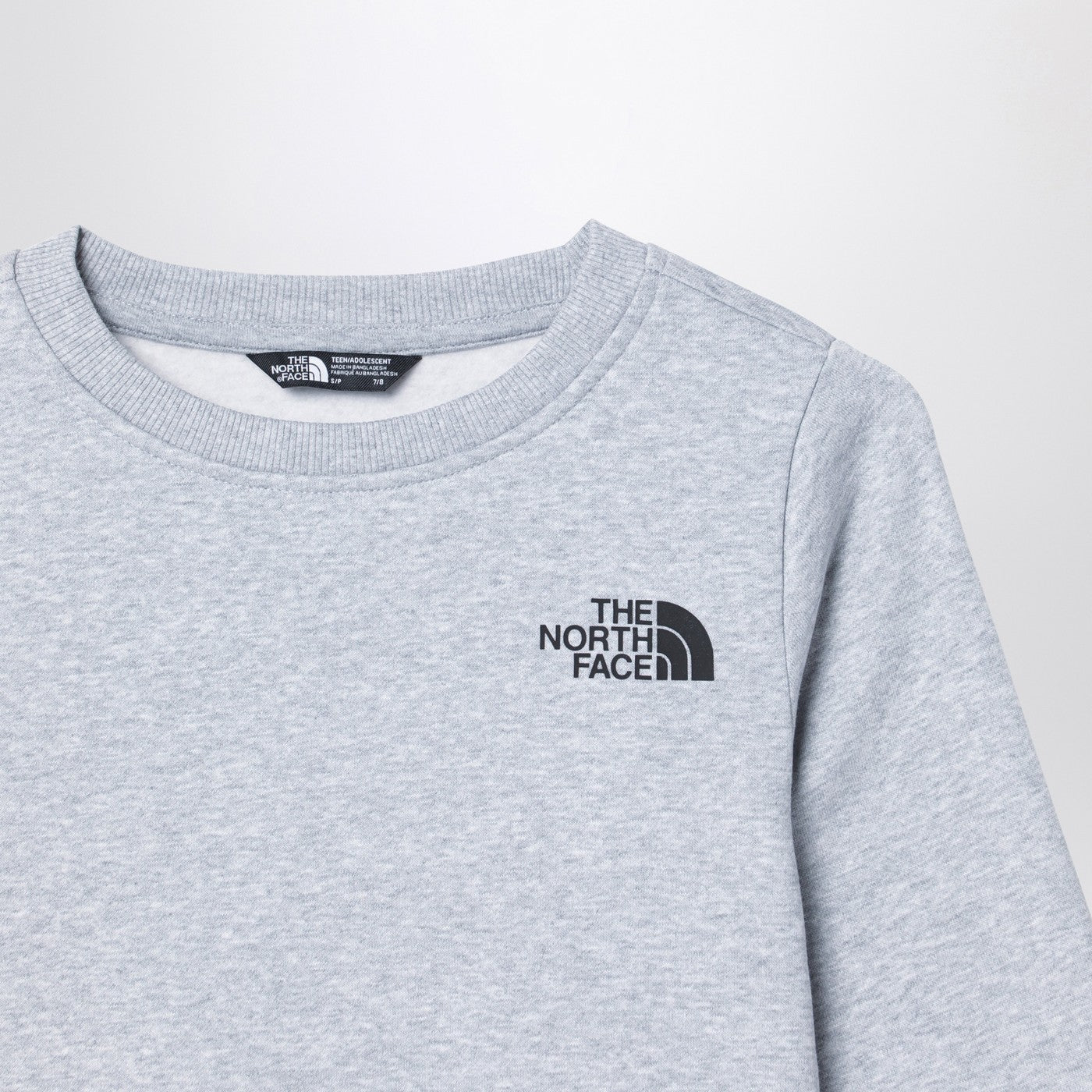 Grey plush cotton sweatshirt