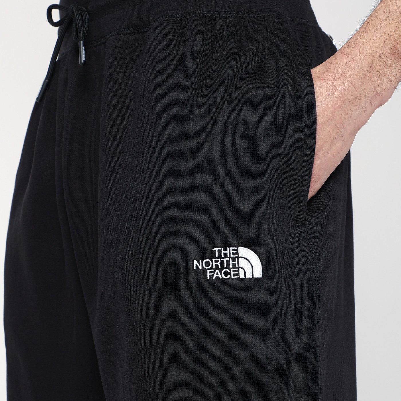 Black cotton-blend Shorts with logo