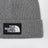 Grey beanie with logo patch