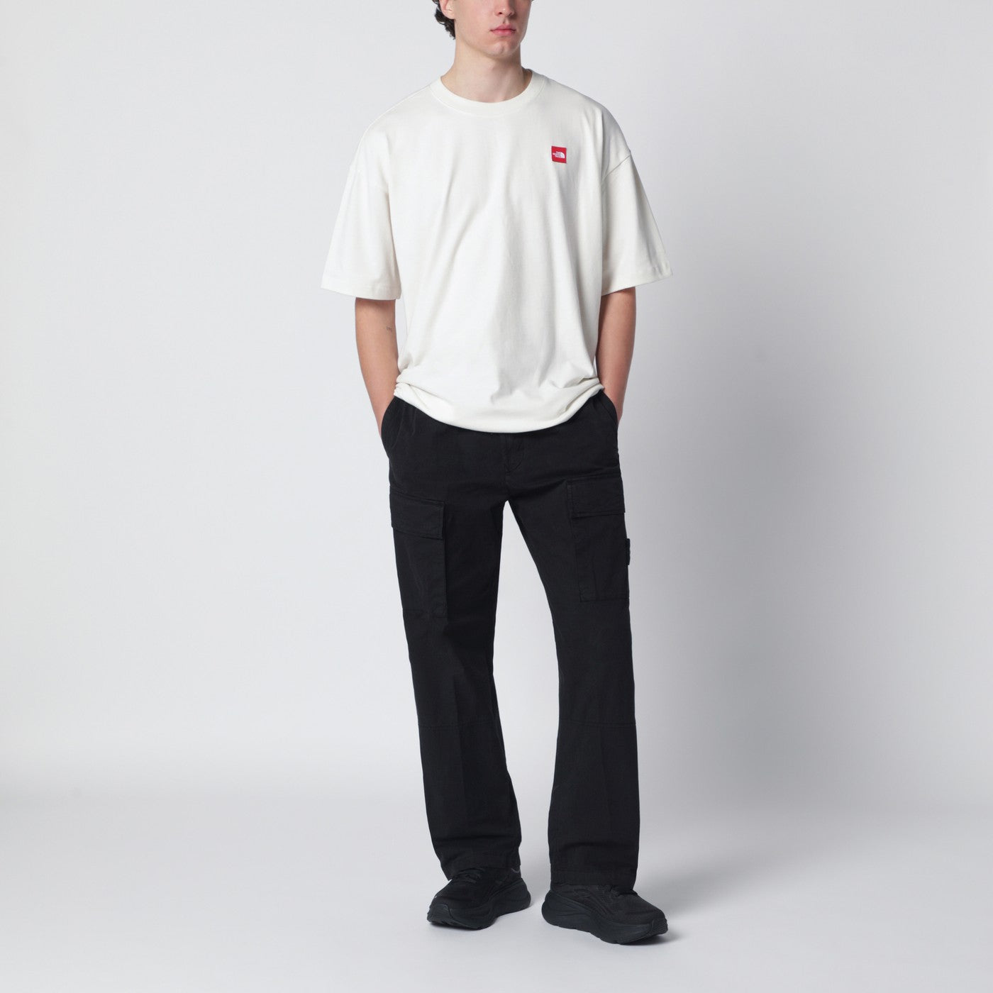 Ivory T-shirt with logo patch
