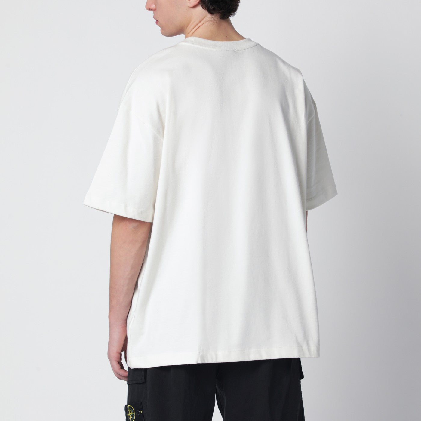 Ivory T-shirt with logo patch