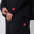 Black zip-up nylon jacket