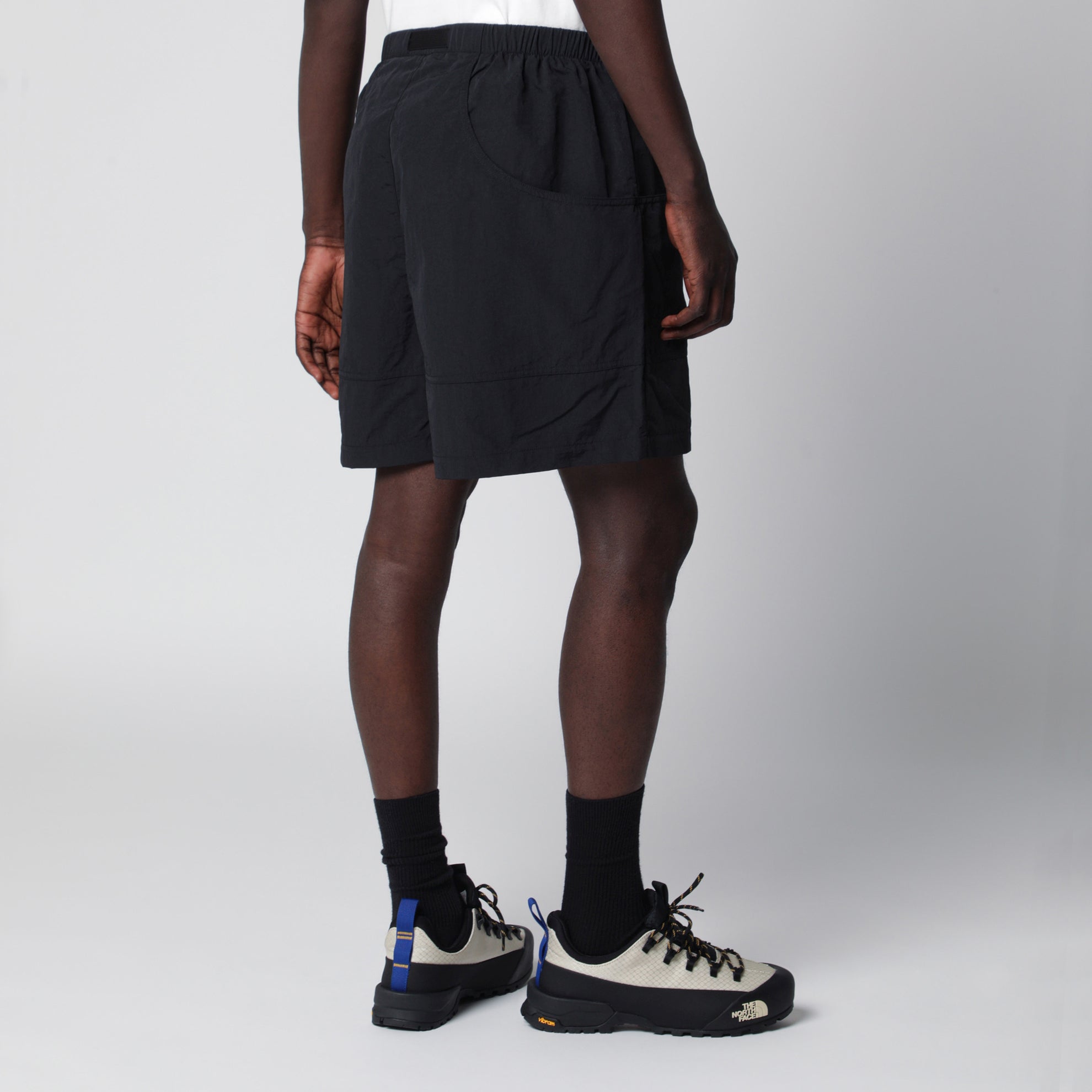 Black nylon shorts