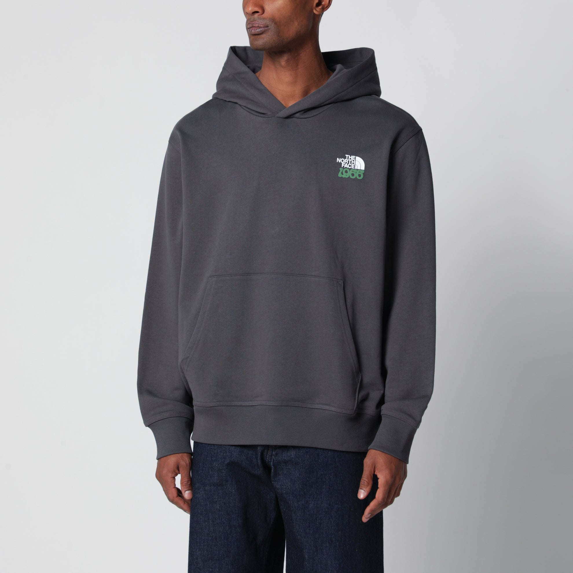 Sweat à capuche 1966 Motion Relaxed en coton gris