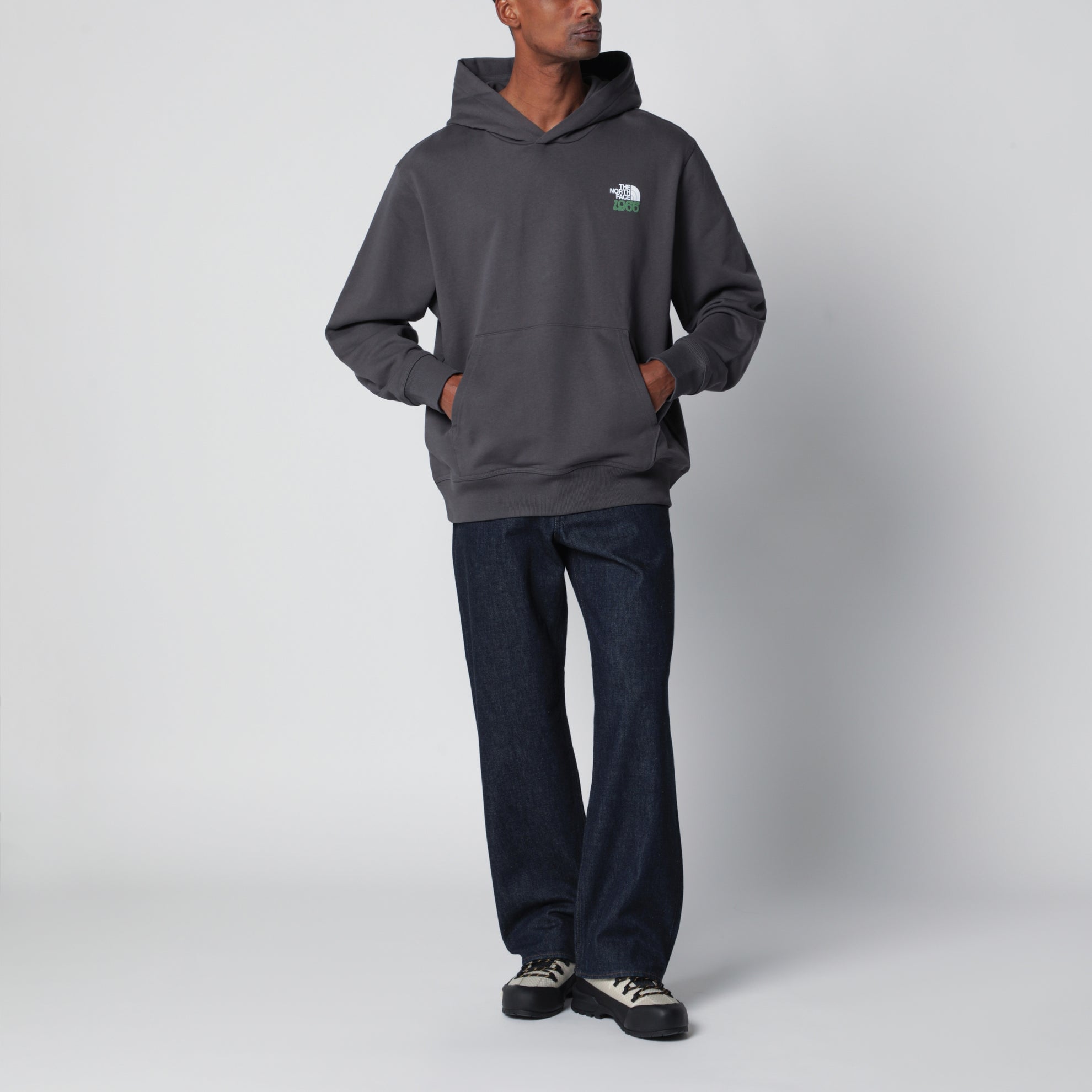 Sweat à capuche 1966 Motion Relaxed en coton gris