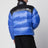 Blue and black reversible Nuptse jacket in nylon