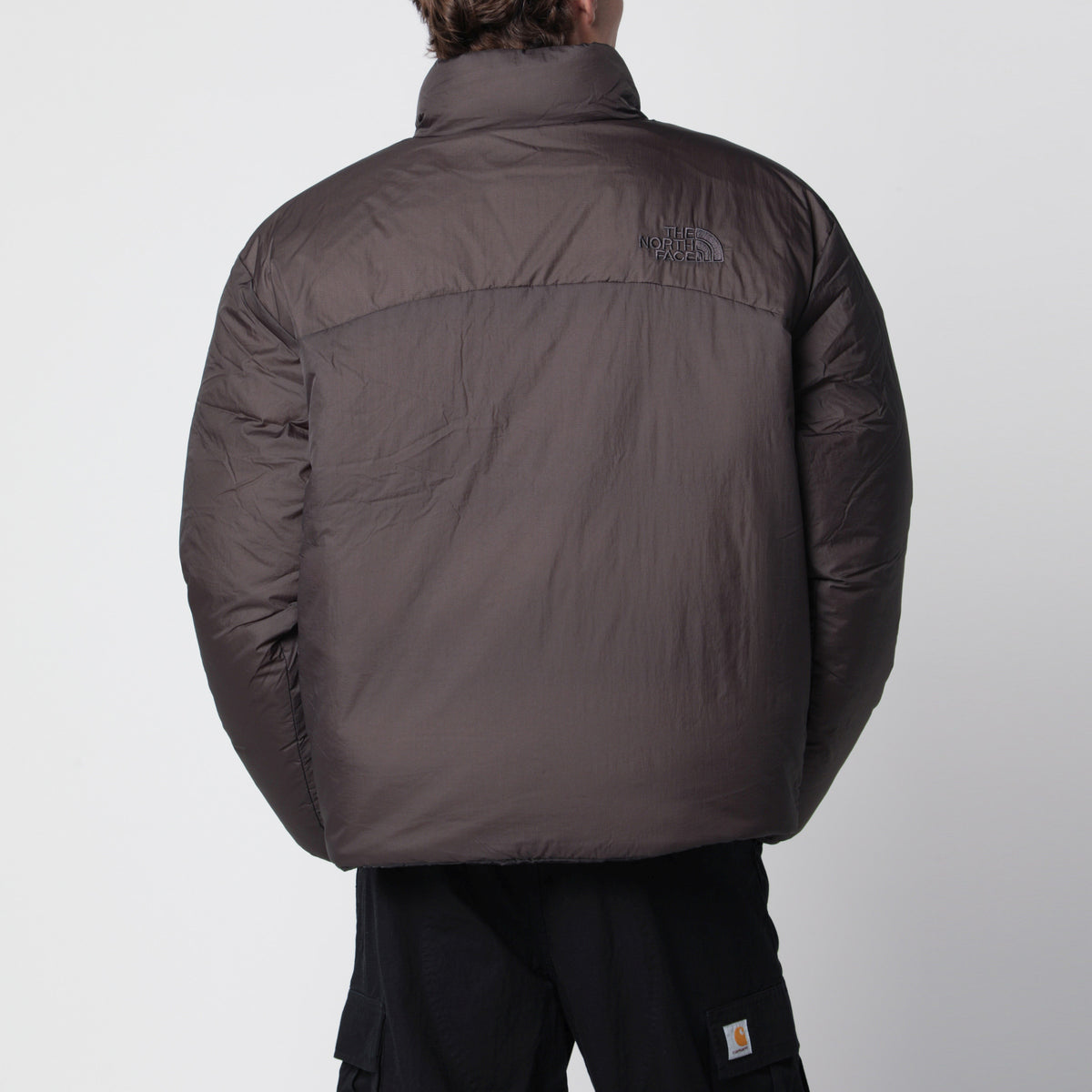 Black reversible Nuptse jacket in nylon