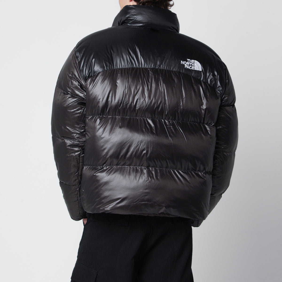 Black reversible Nuptse jacket in nylon