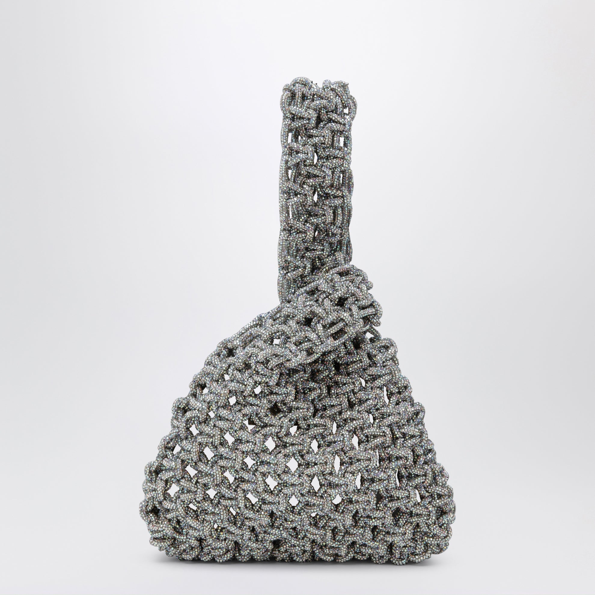 Niky silver jewel bag with crystals