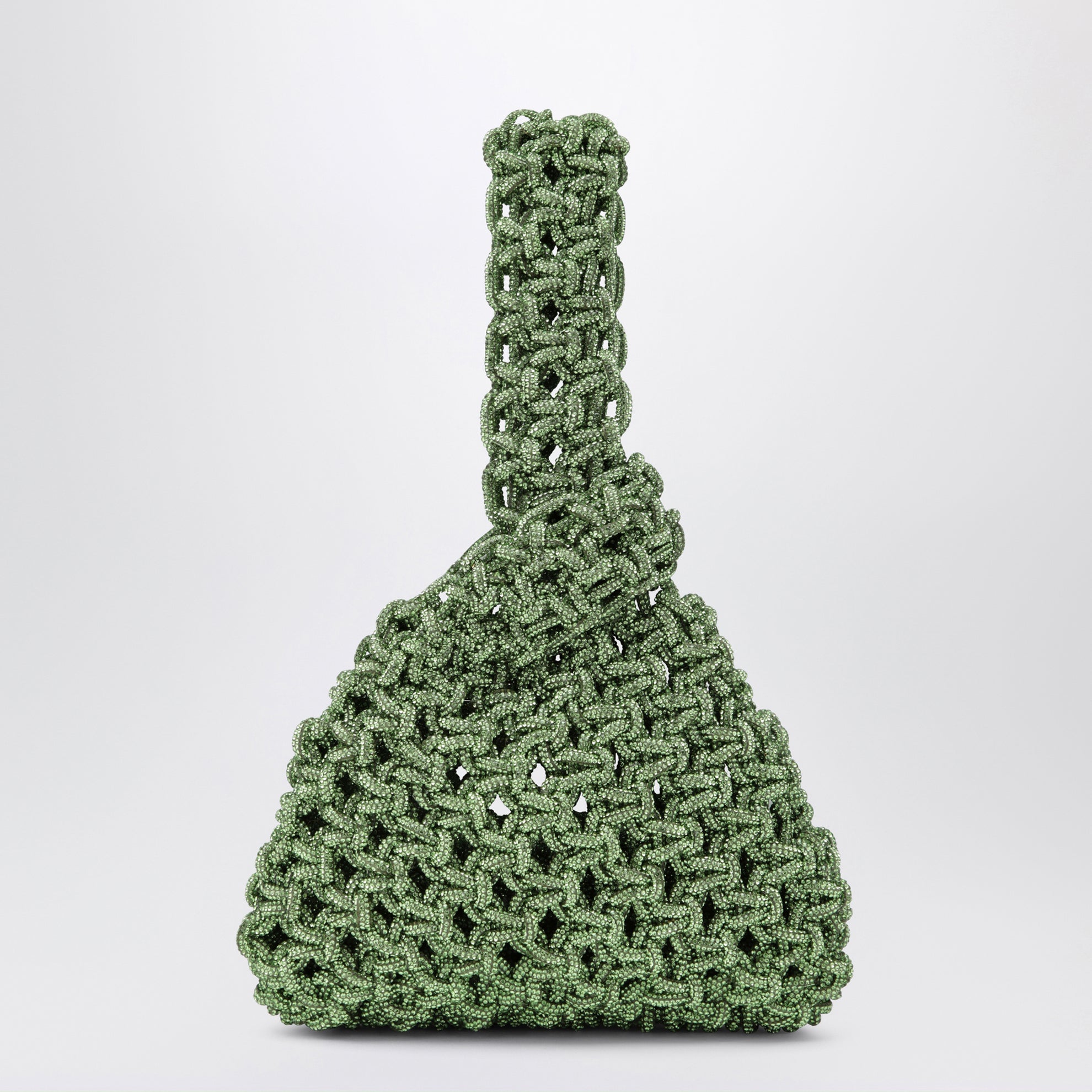 Borsa gioiello Niky verde mela con cristalli