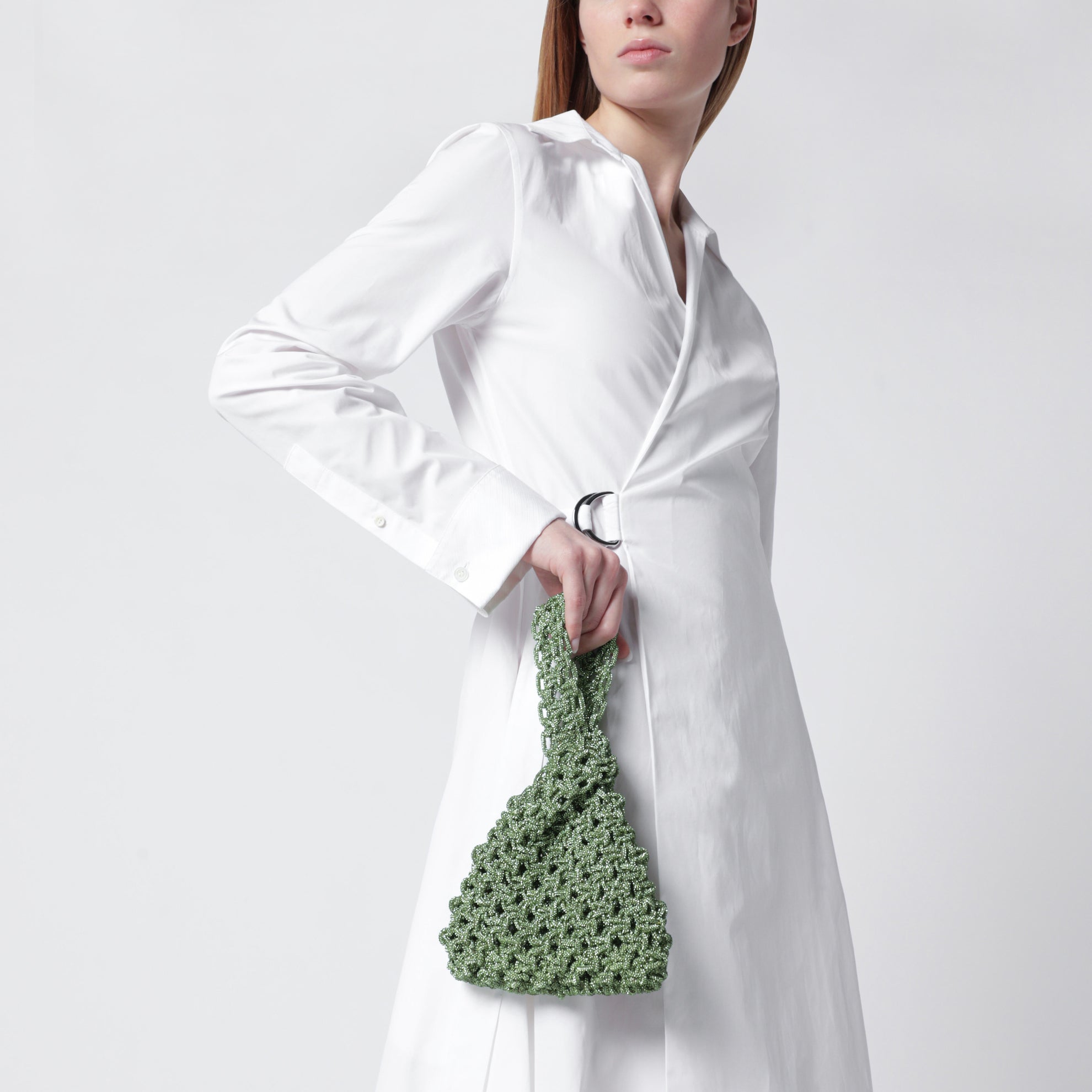 Niky apple green jewel bag with crystals