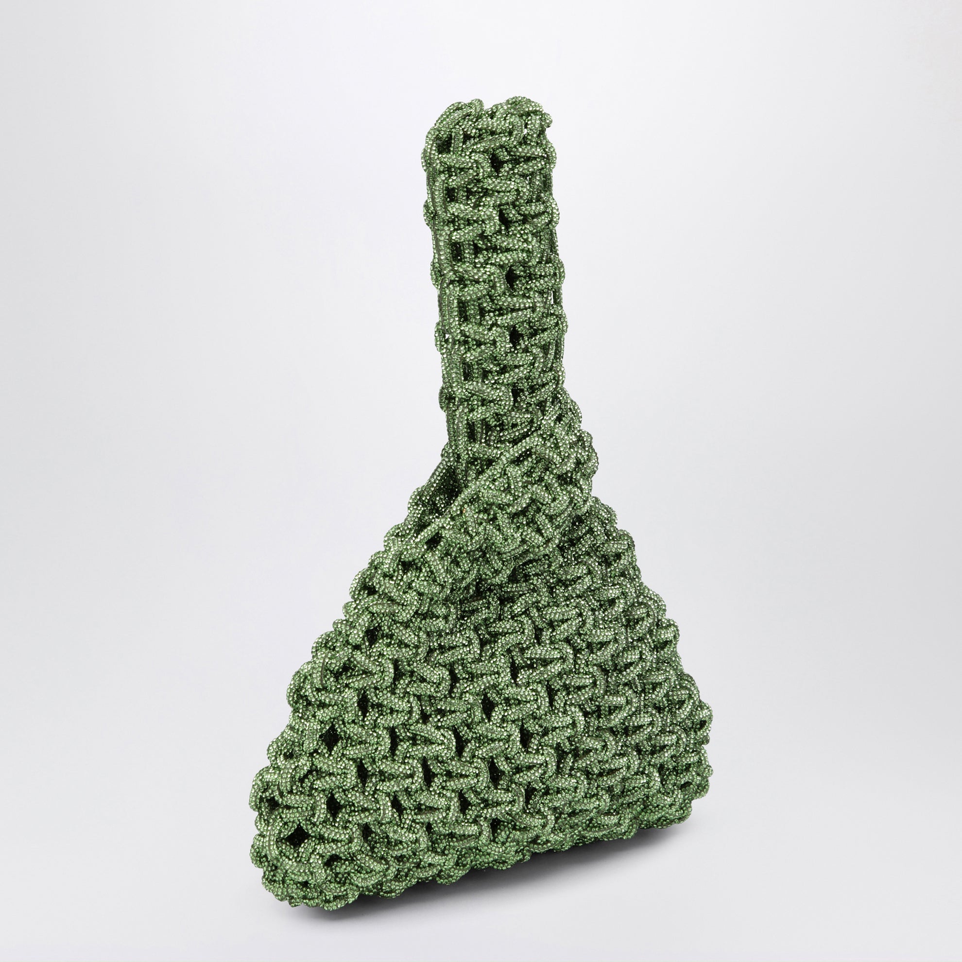 Borsa gioiello Niky verde mela con cristalli