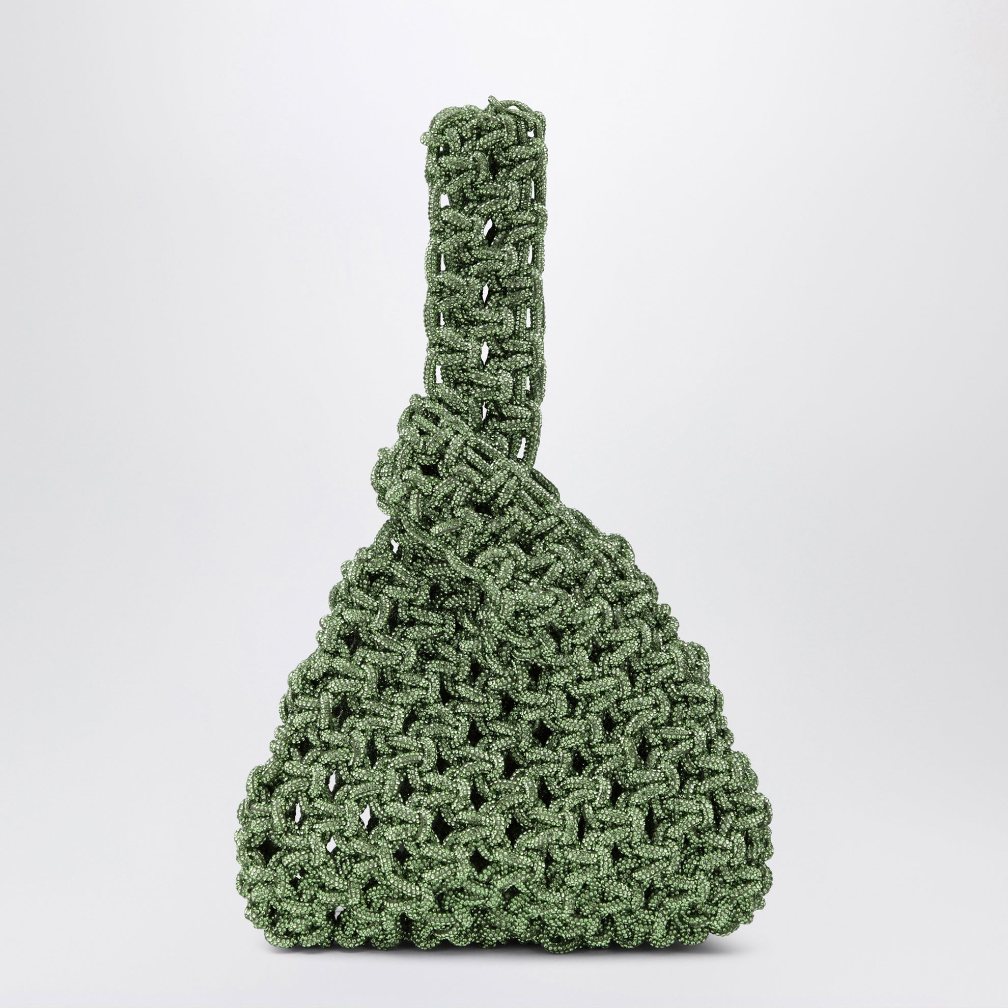 Borsa gioiello Niky verde mela con cristalli