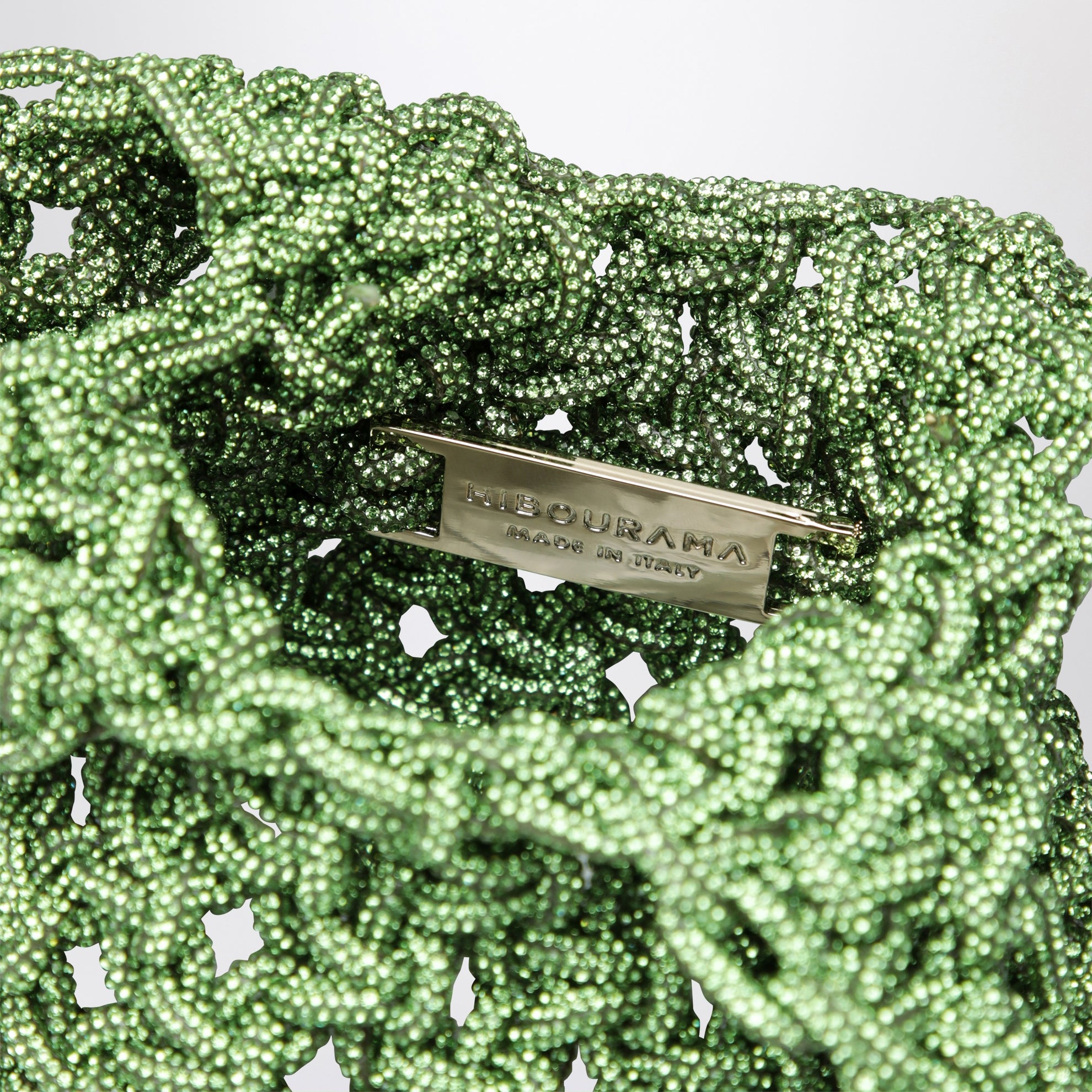 Niky apple green jewel bag with crystals