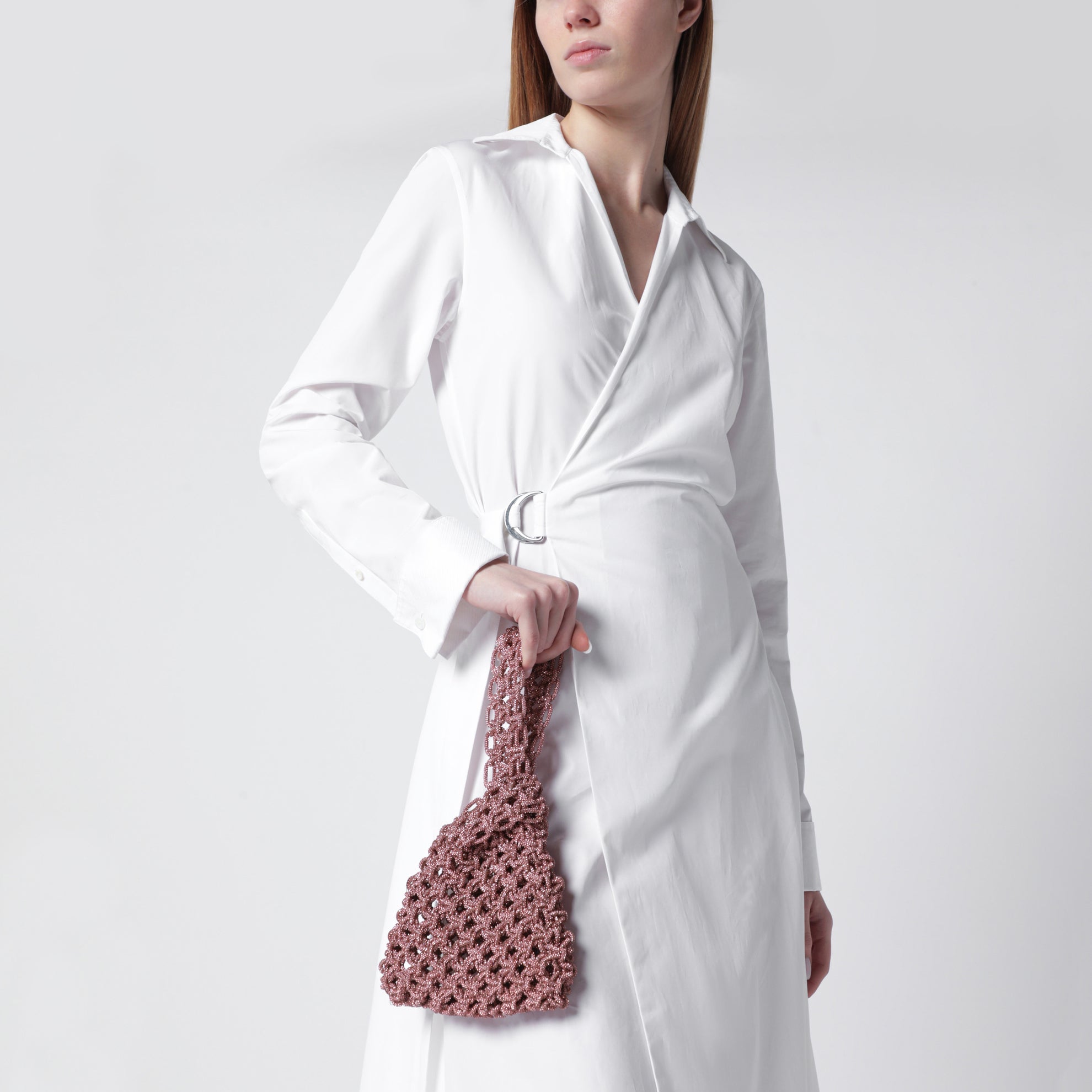 Niky pink jewel bag with crystals