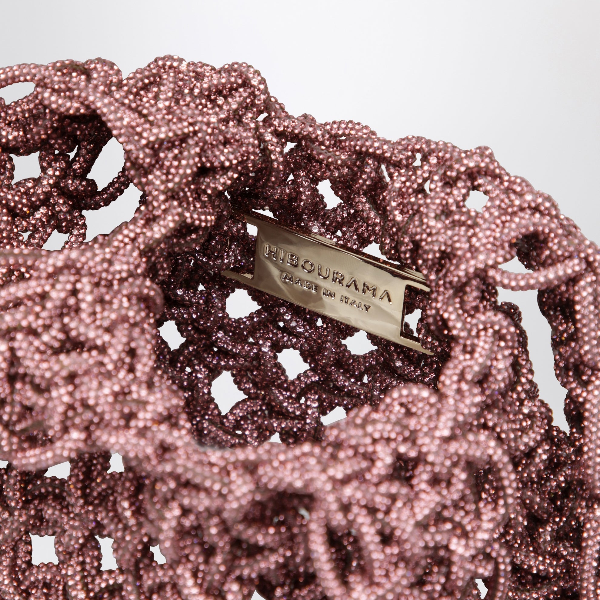 Niky pink jewel bag with crystals