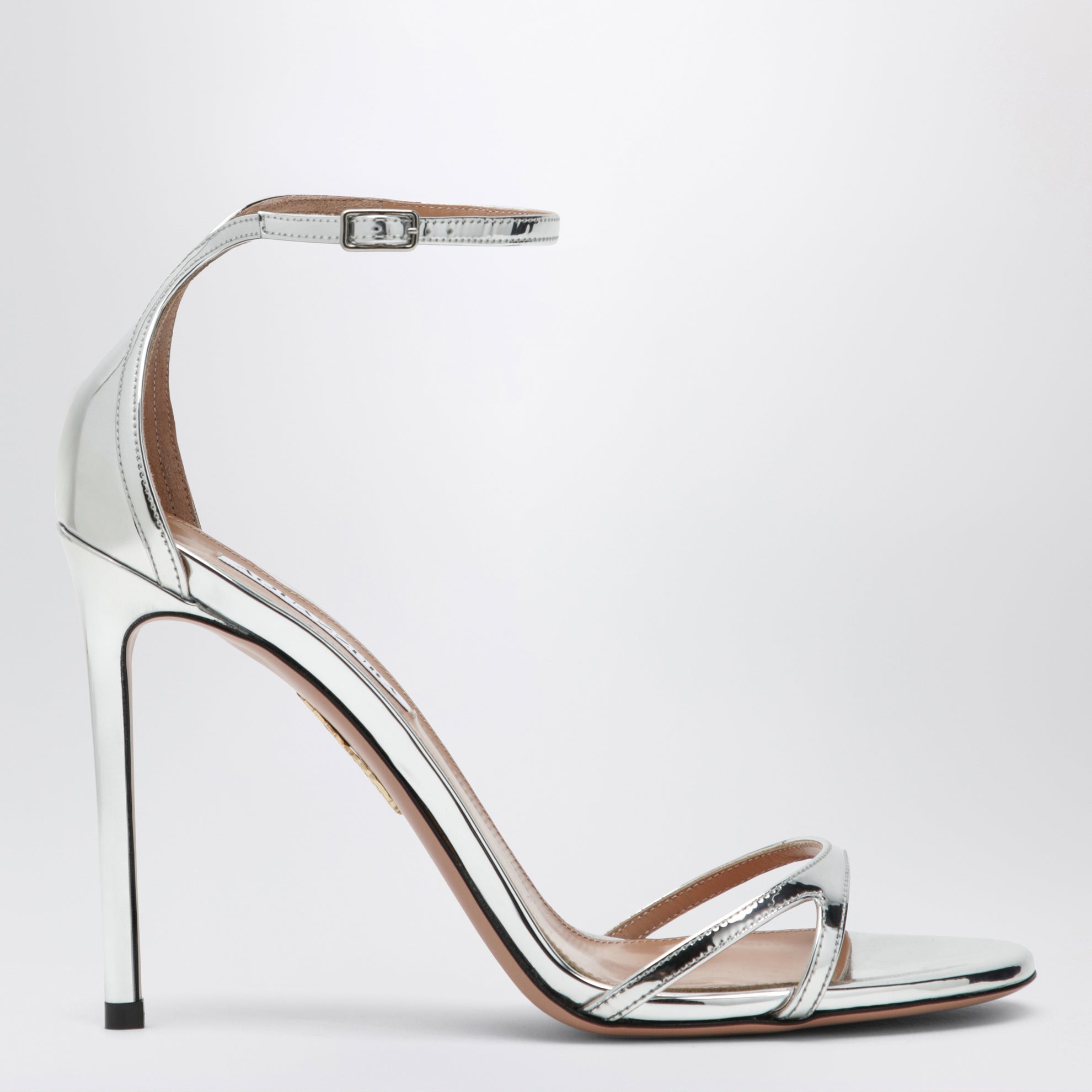 Sandali Nuda 85 in pelle metallizzata argento