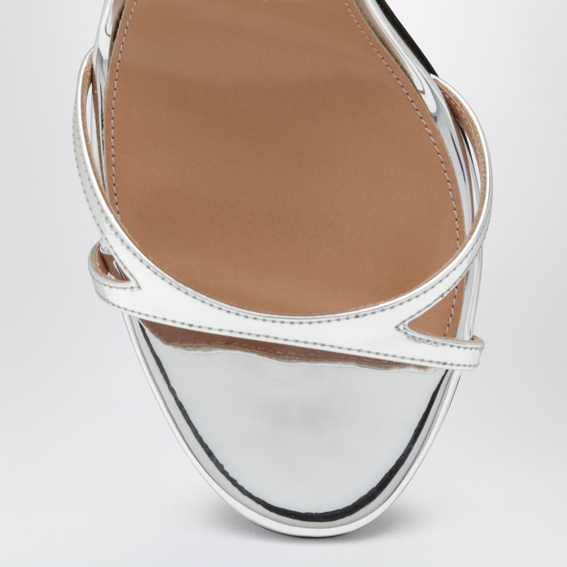 Sandali Nuda 85 in pelle metallizzata argento