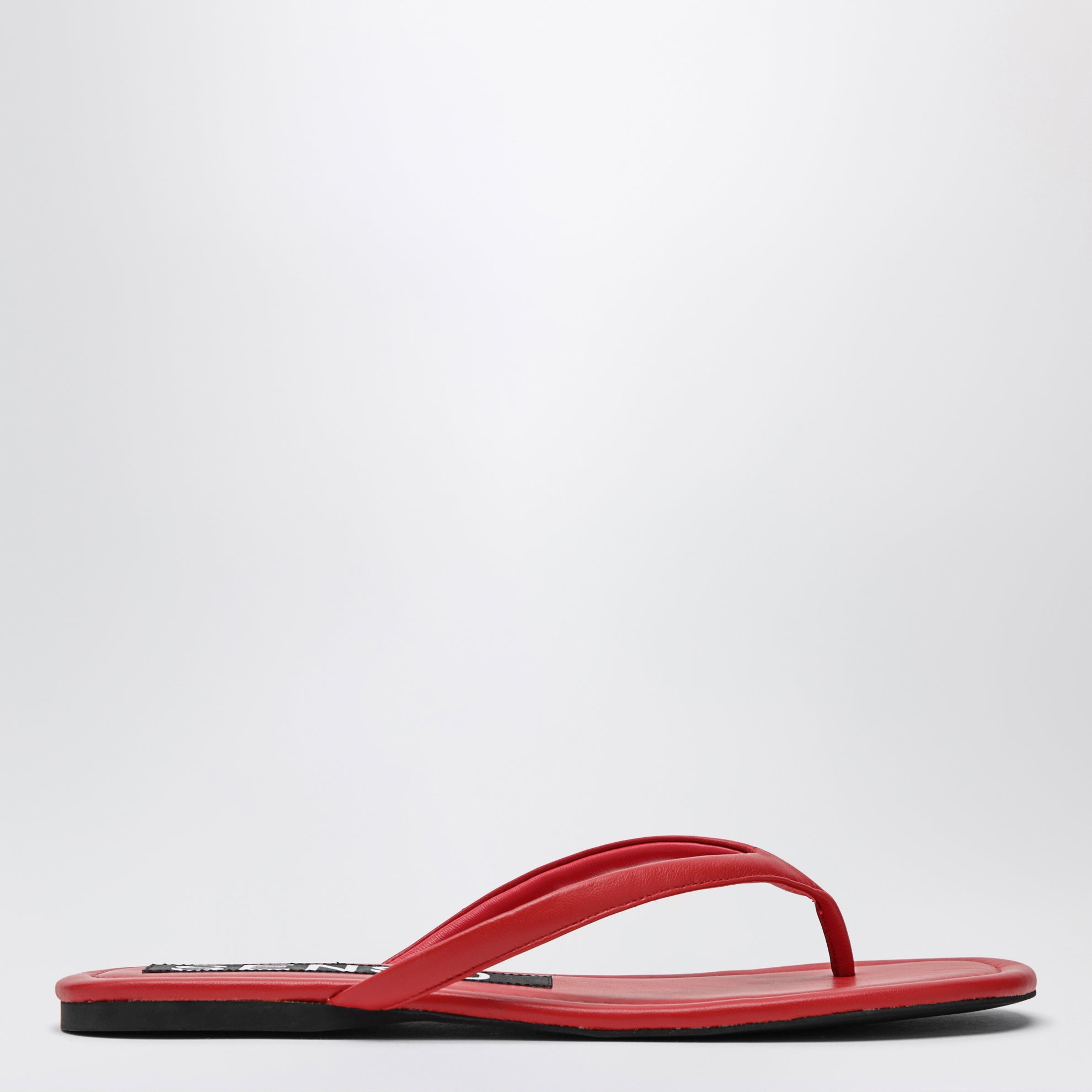 Slide Nora rosse in pelle