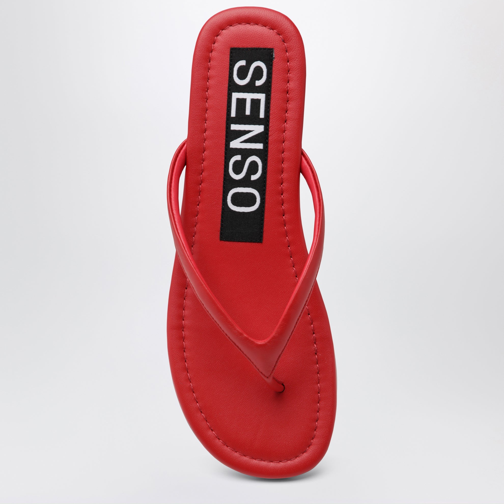 Slide Nora rosse in pelle