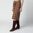Draped tartan skirt