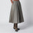 Checked pleated midi skirt