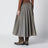 Checked pleated midi skirt