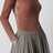 Checked pleated midi skirt