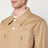 Beige overshirt jacket in cotton