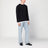 Black/white cotton knit shirt