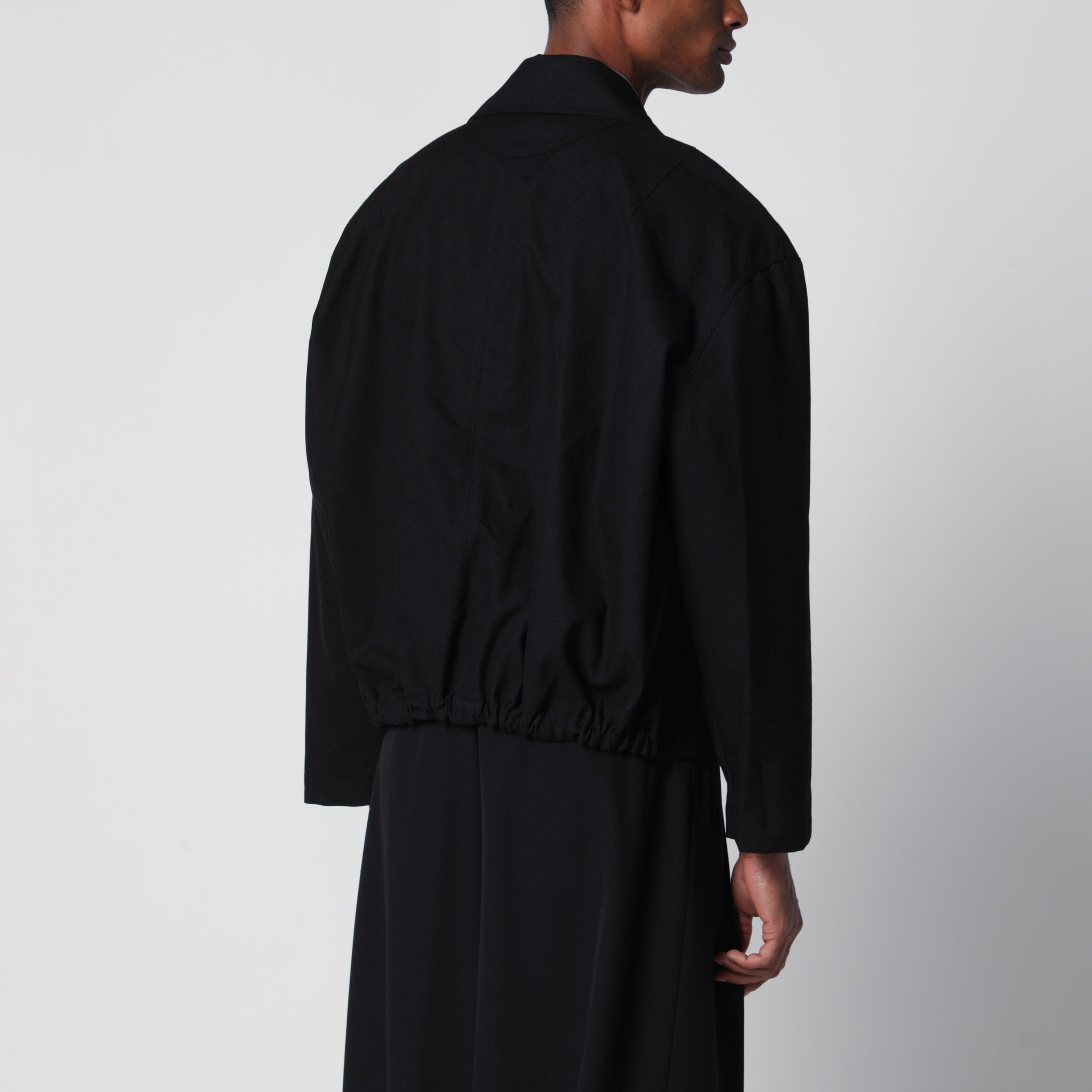 NAMACHEKO Black cotton zip-up jacket | TheDoubleF