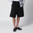 Black cotton bermuda shorts