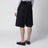Black cotton bermuda shorts