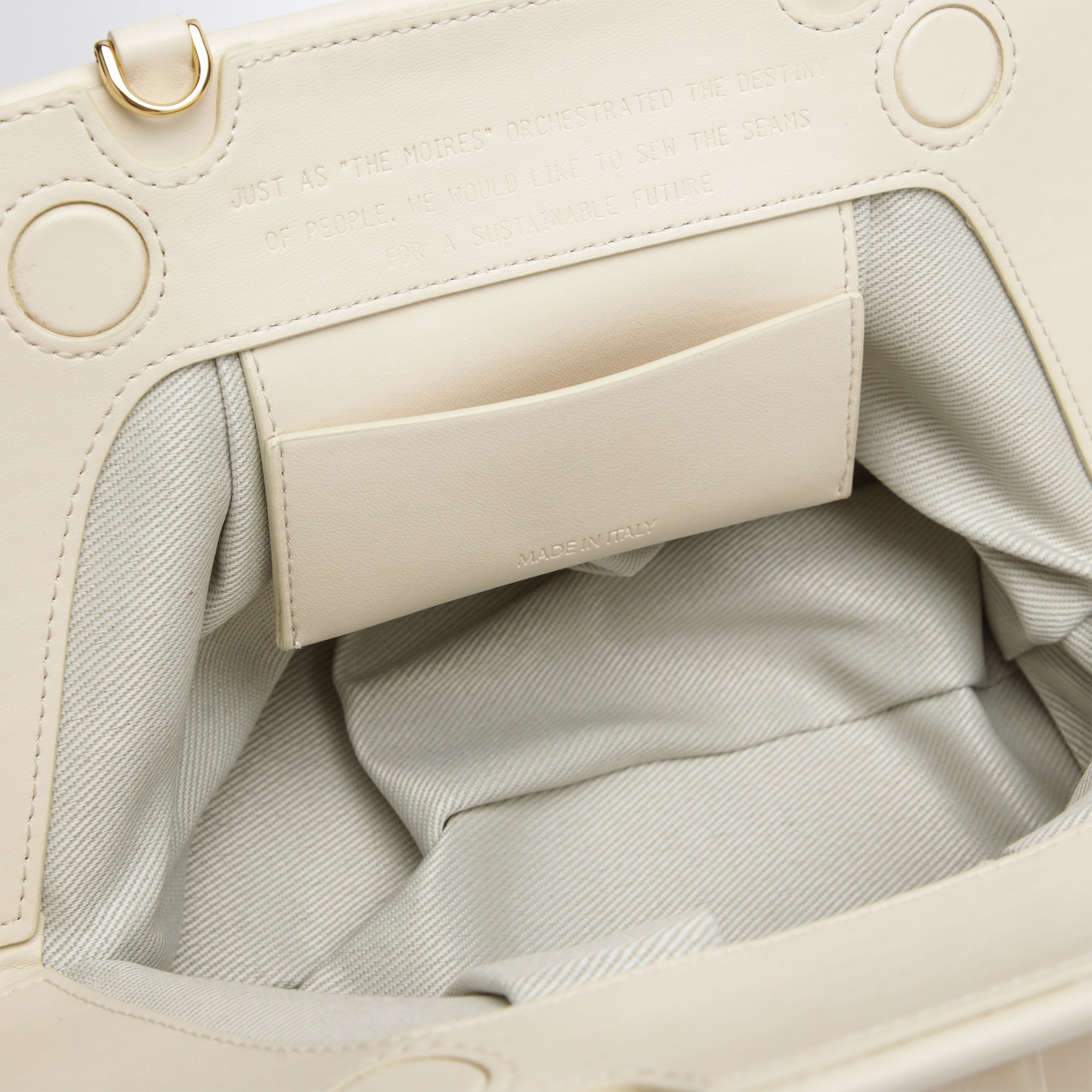 Sac à main en polyuréthane couleur crème au beurre