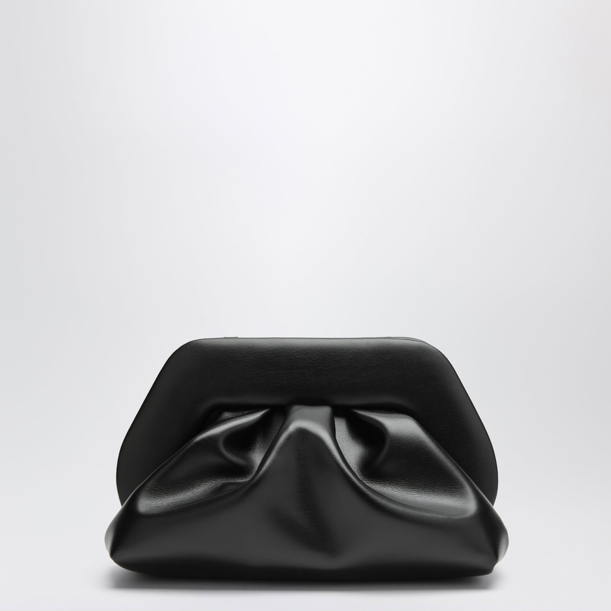 Sac à main sculptural en polyuréthane noir froncé