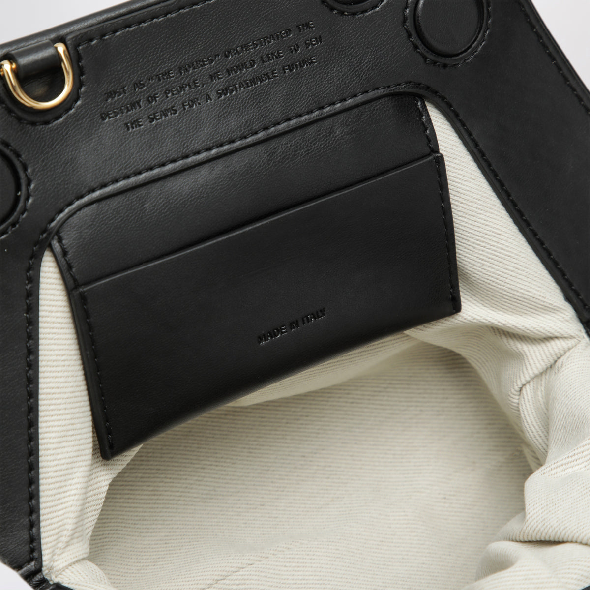 Pochette Bios piccola nera in ecopelle