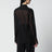Camicia nera con micro plissettatura