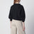 Schwarzes drapiertes Sweatshirt