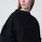 Schwarzes drapiertes Sweatshirt