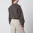 Mud-coloured draped sweatshirt