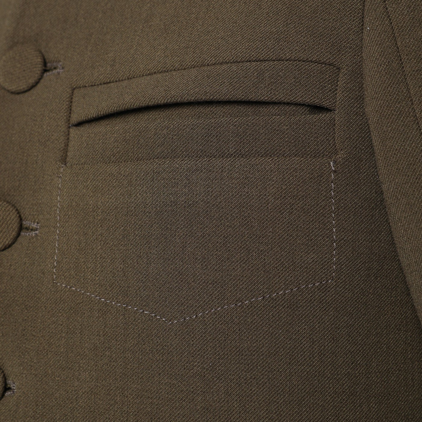 Moosgrüne Jacke aus Wollmischung