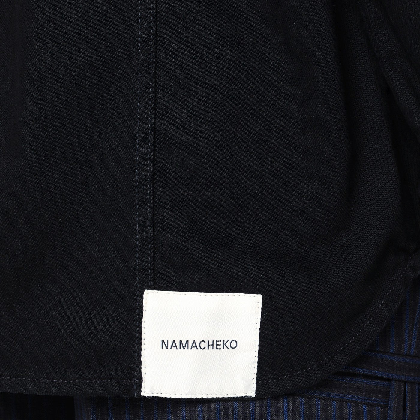 Giacca camicia nera in denim
