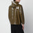 Forest green Brigham jacket in leather with glossy finish