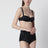 Reggiseno a balconcino in raso di seta nero