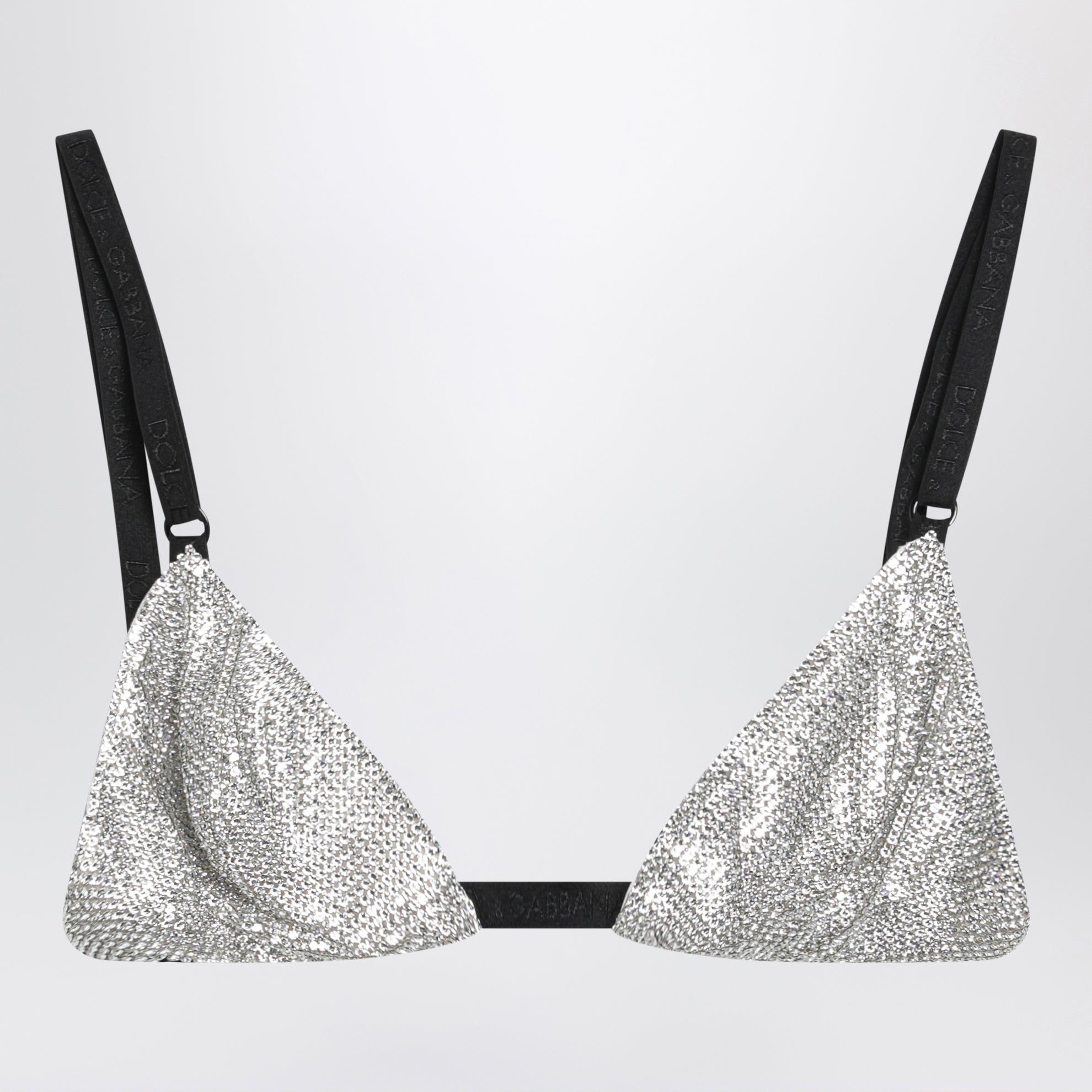 Soutien-gorge en résille de cristaux coloris cristal