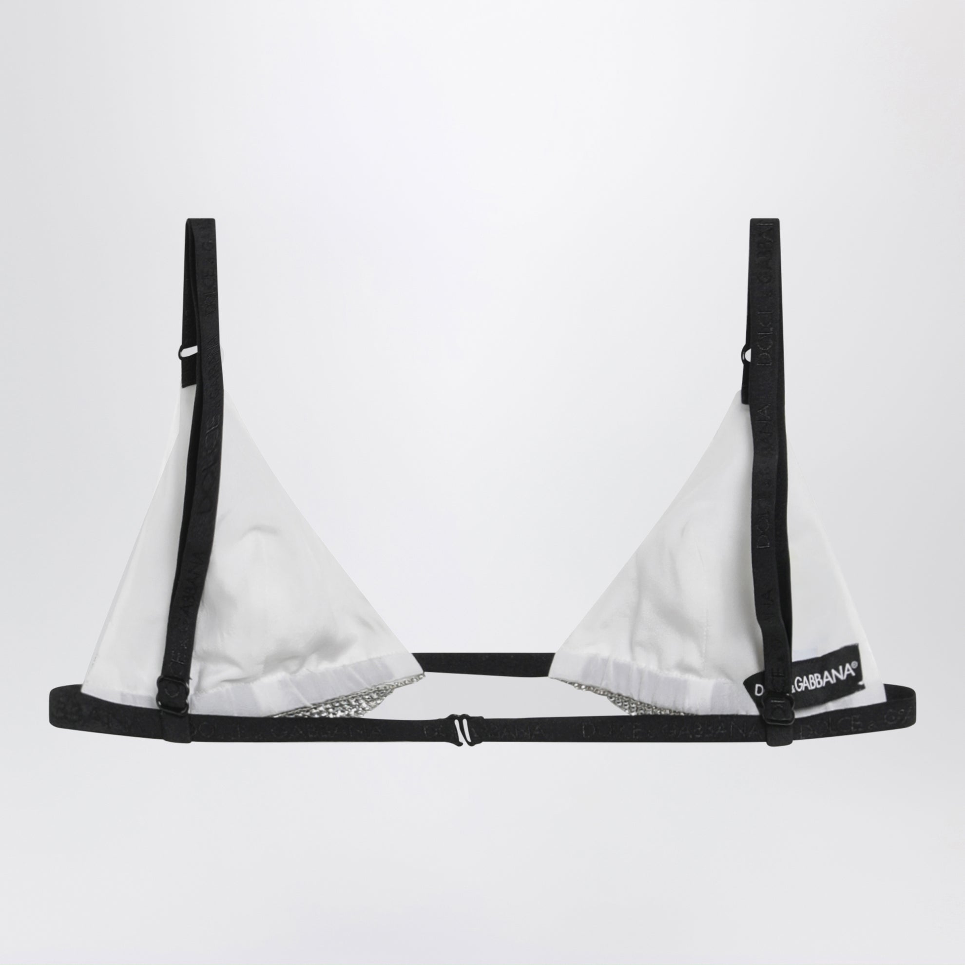 Soutien-gorge en résille de cristaux coloris cristal