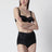 Black satin culottes