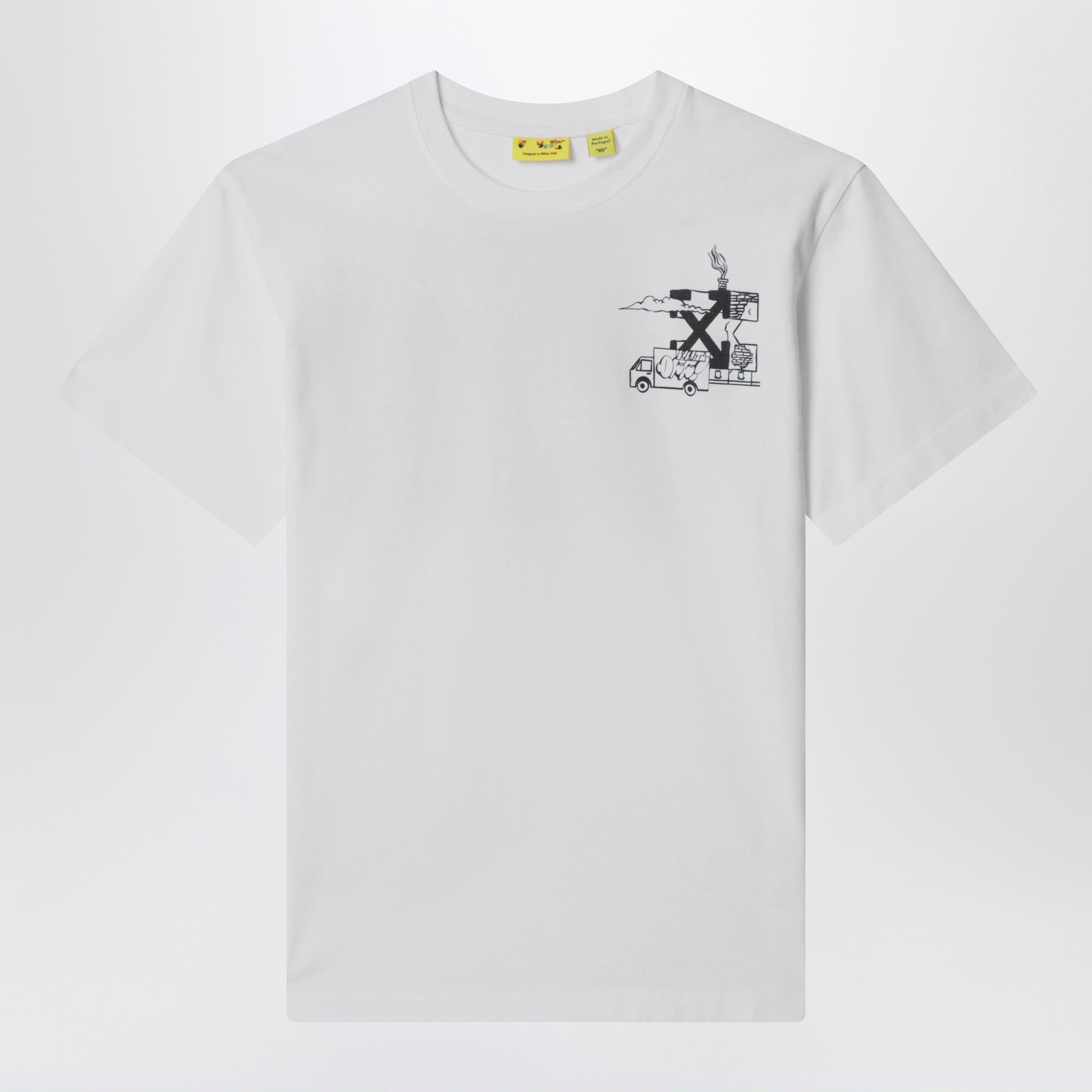 White T-shirt with embroidered logo